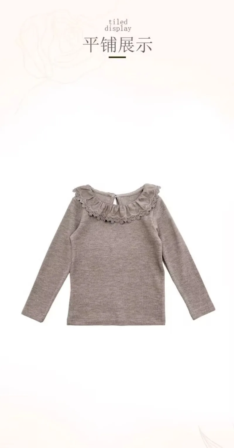 Bellbell Herbst-Strickpullover-Set für Mädchen, 3-teilig, 2-8 Jahre, Unterhemd + Strickweste + Hose, Outfit für Kleinkinder und Babys – Detail 11