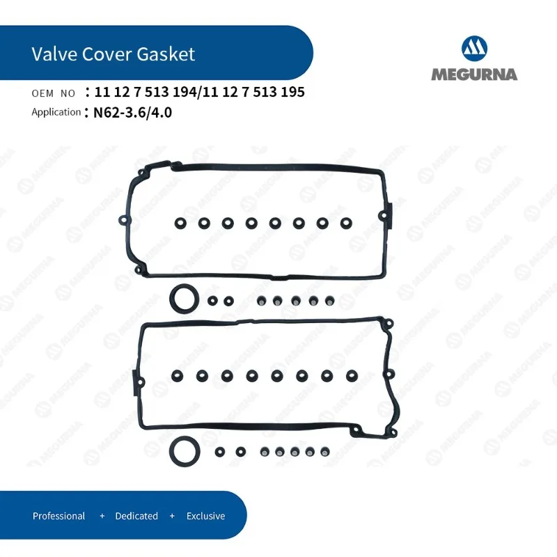 N62 3.6/4.0 Engine Valve Cover Gasket Set For BMW 545i 550i 645Ci 650i 735Li 740Li 745Li 750Li Auto Part 11127513194 11127513195