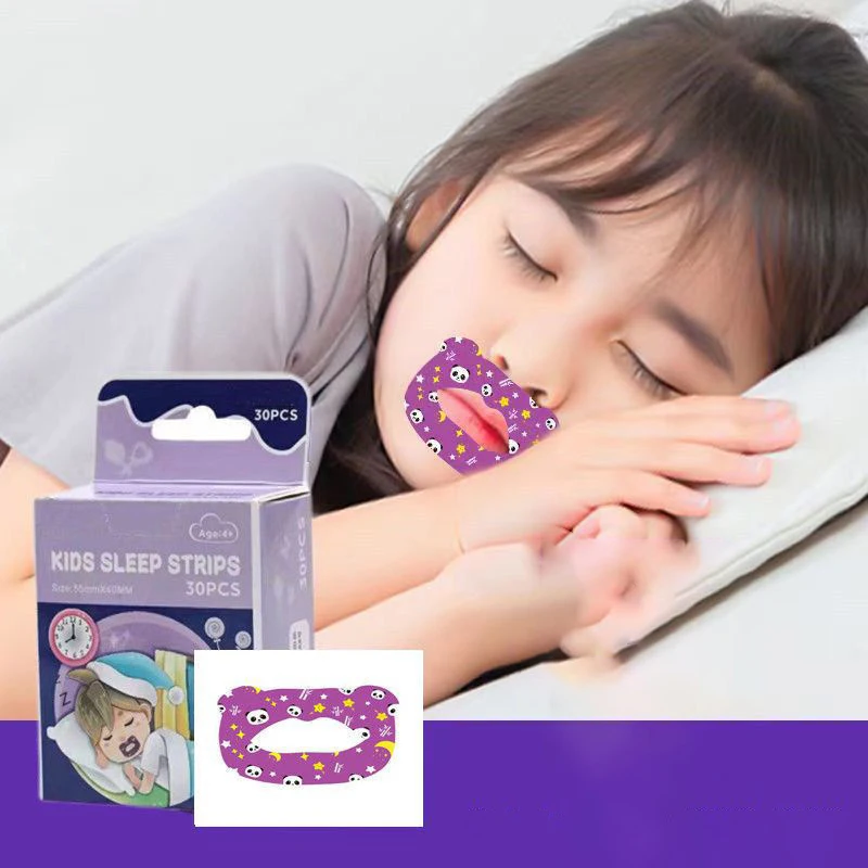 30Pcs/Box Anti-Snoring Stickers For Children Sleep Closed-mouth Stickers Breathing Correction Patch Shut Up Patch Orthosis Tape