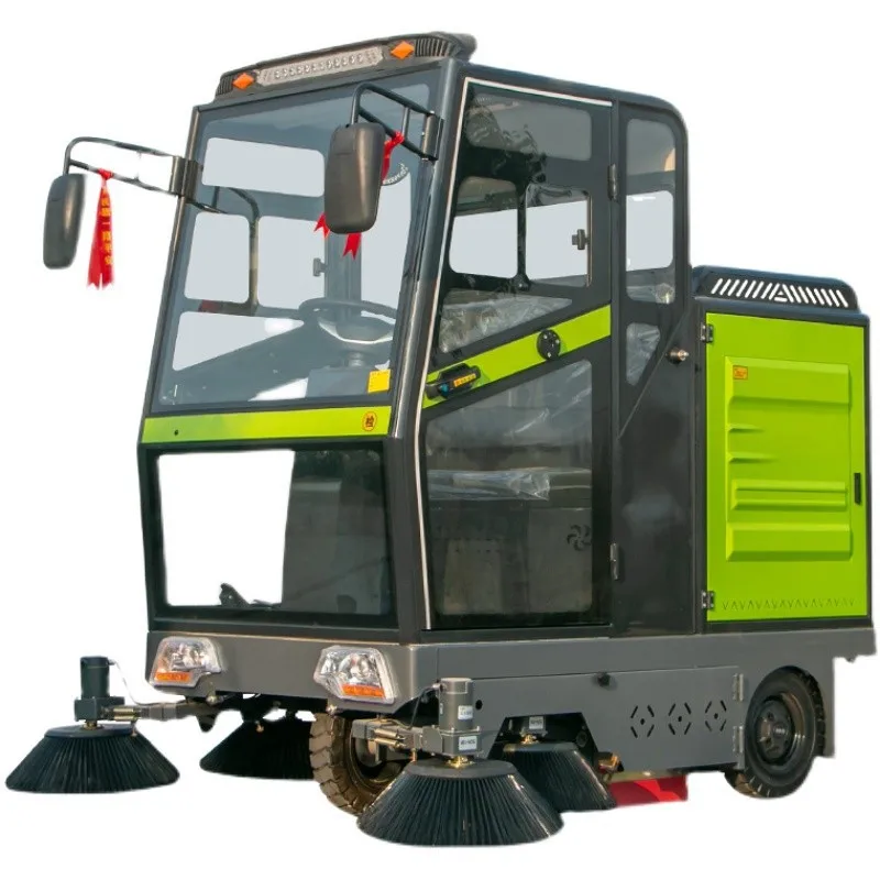 

Drive-on industrial sweepers, for factory floors