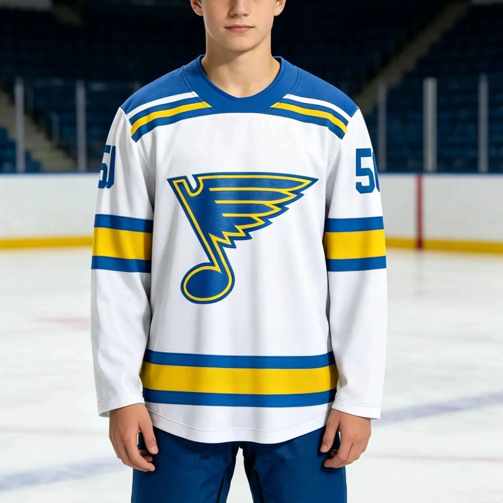 Kinder-T-Shirt Damen-T-Shirt Jungen-Oberteil Erwachsene Kinder Eltern-Kind Schnelltrocknend Herren Langarm-T-Shirt Eishockey 3D-Druck Retro-Trikot