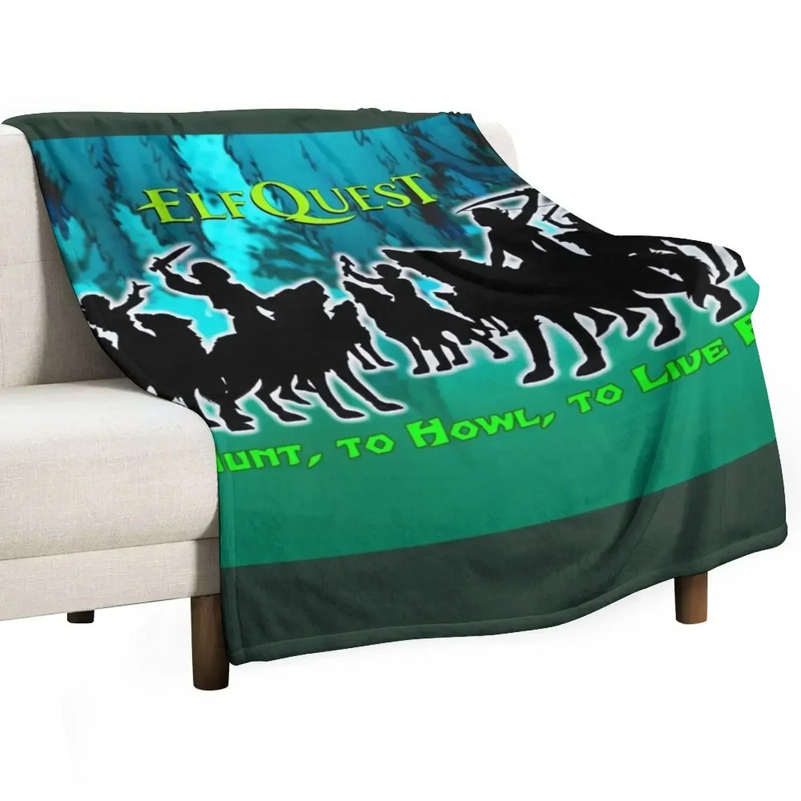 

ElfQuest: To Hunt, To Howl, To Live Free! Throw Blanket Year Round Soft Comfortable Blanket for Home