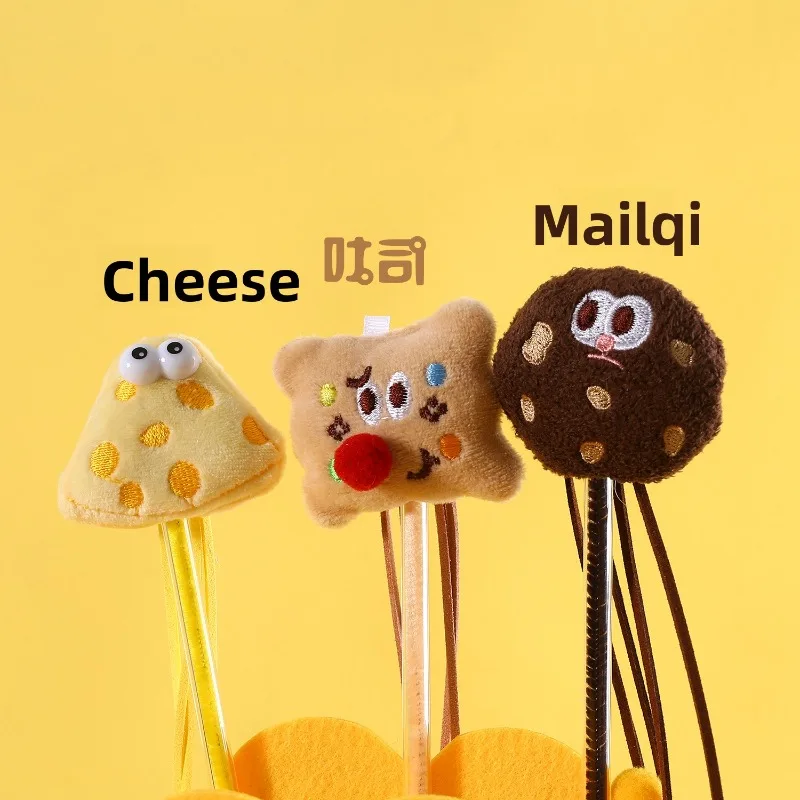 كوكي كارتون كوكي، عصا لعبة القطط، شرابة نخب الجبن القطيفة، عصا لعبة تدريب تفاعلية بصوت الكرة #3