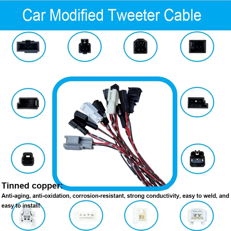 

Car audio modified tweeter speaker cable,Original car plug docking, no need break/cut/damage the wire installation