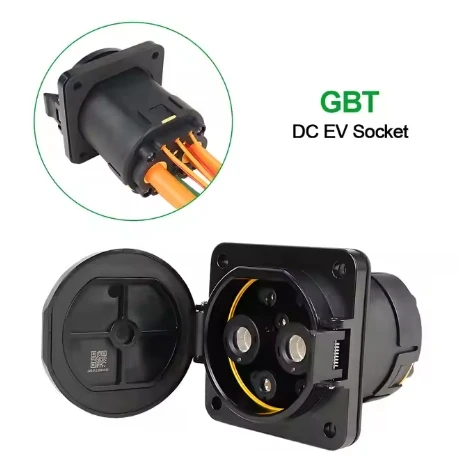 E-mingze  GB/T DC Socket 200A With Cable for Car Side Electric Car Charging Socket