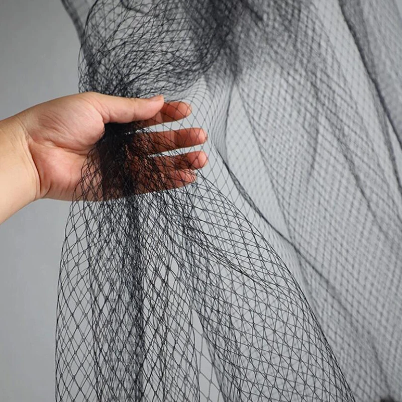 

1x2m Netting Mesh Fabric Hollow Out Big Eye Bridal Veil Photo Studio DIY Hair Accessories Millinery Trim Russian Veiling Hat