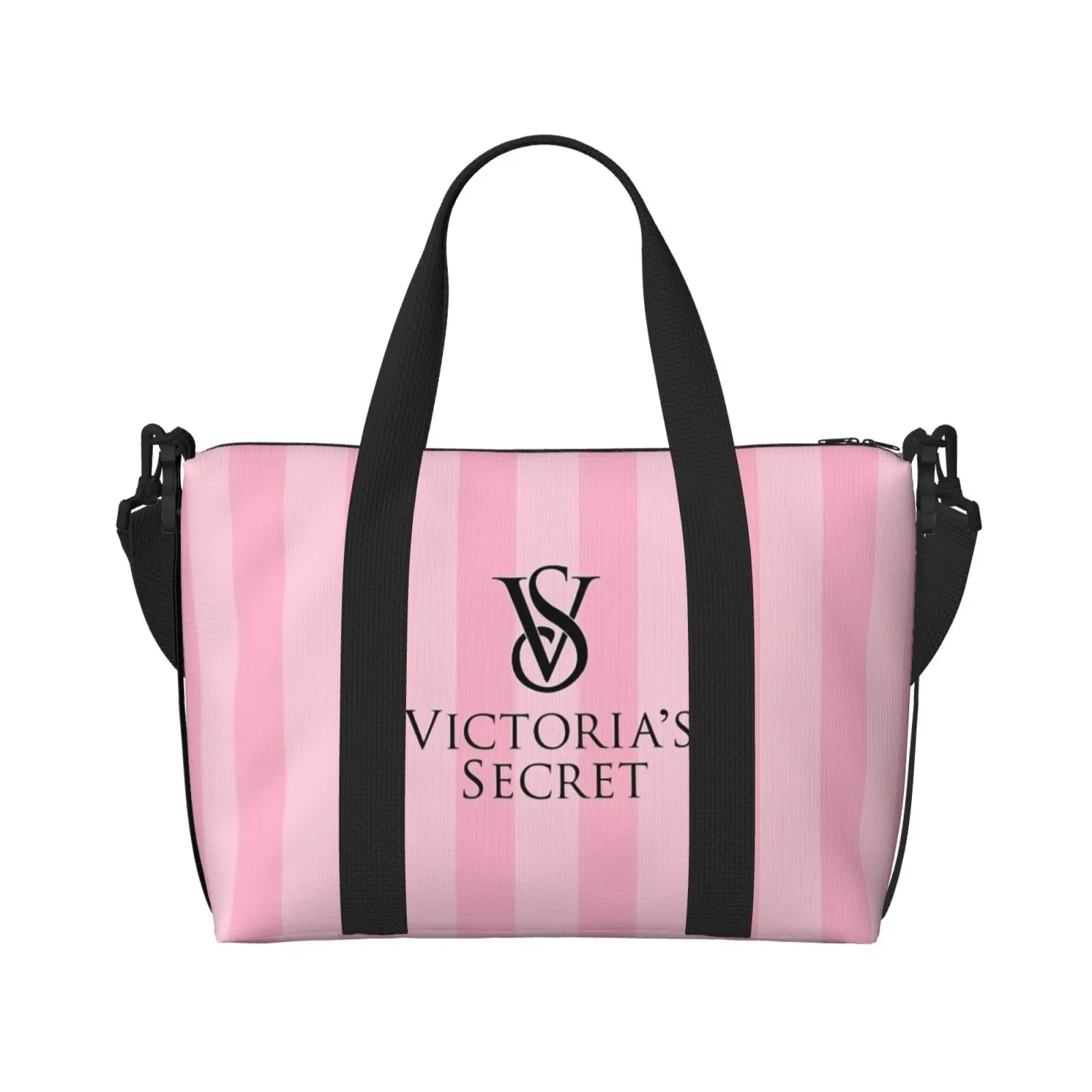 แฟชั่น Like-Victoria-S-Secret-สไตล์กระเป๋าเดินทางขนาดใหญ่ Tote ความจุขนาดใหญ่ Weekender GYM กีฬา Holdall