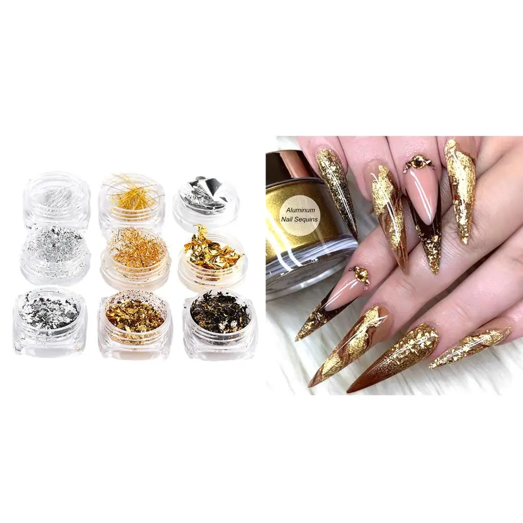 Professional Nail Chips Sequins Foil Flakes Fragments Nails Glitter Supplies