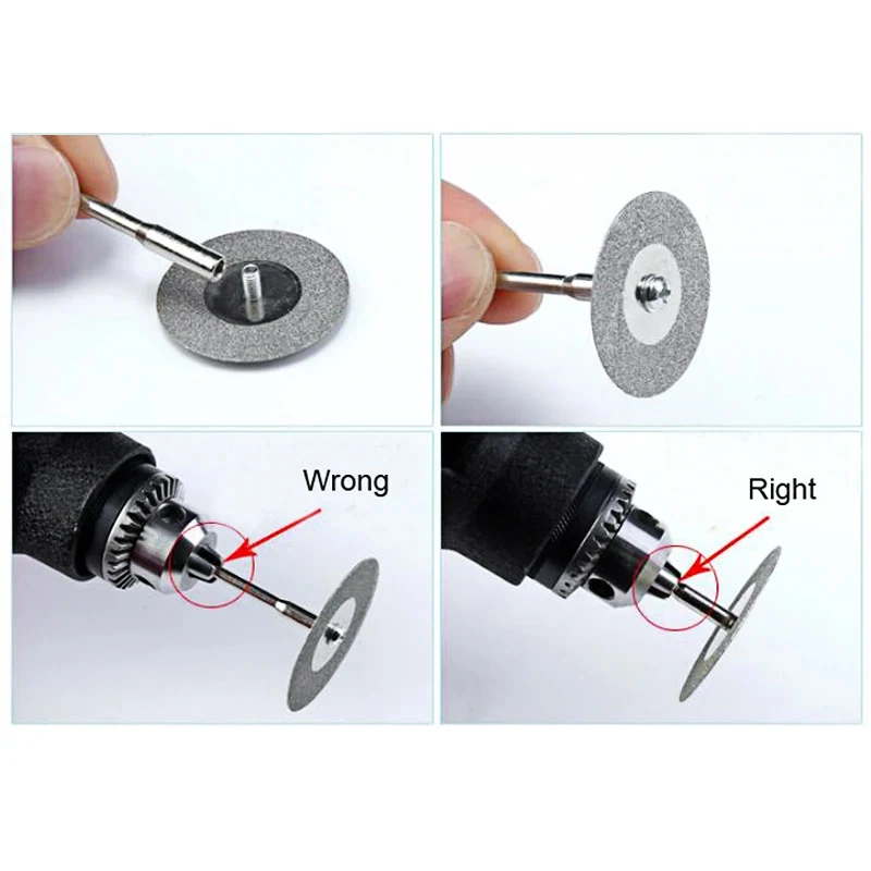 30PCS Diamond Burs 12PCS Diamond Saw Blades For Dremel Electric Grinder Power Accessories Abrasive Drill Bit Rotary Tool Set