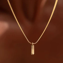 Men's stainless steel jewelry golden pendant Cuban chain necklace waterproof and non fading quality jewelry sold directly