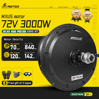 MXUS Brand Ebike Motor 72V 3000W XF3K Rear Brushless Non-gear Hub Motor Wheel Dropout 142mm for Electric Bike Conversion Kit
