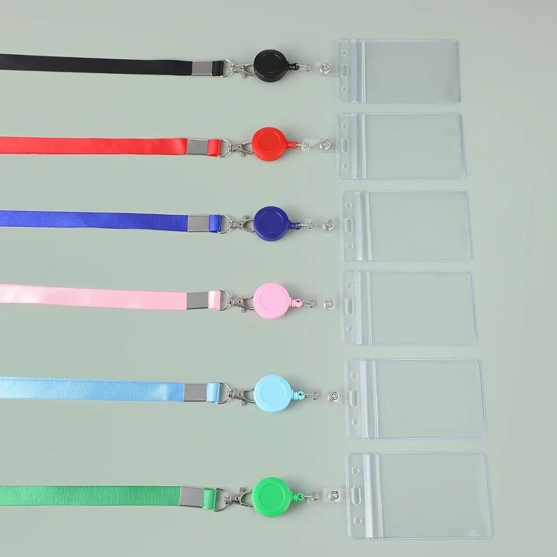 2DID lanyard Retractable lanyard Suitable for cruise ship ID card holders Transparent snap-on ID lanyard view 3