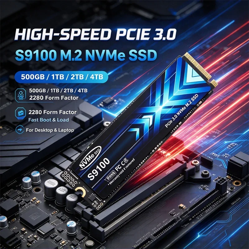 2026 New S9100 M.2 SSD Hard Disk 2TB 4TB NVMe M2 SSD 500GB PCIe 3.0 Internal Solid State Drive For Laptop Desktop PC