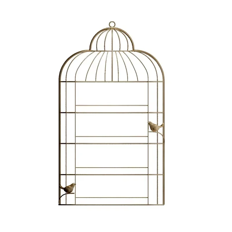 

Nordic Nail Polish Rack Metal Birdcage Display Stand Multi-Layer Wall Hanging Storage Stable Load-Bearing Perfume Organizer