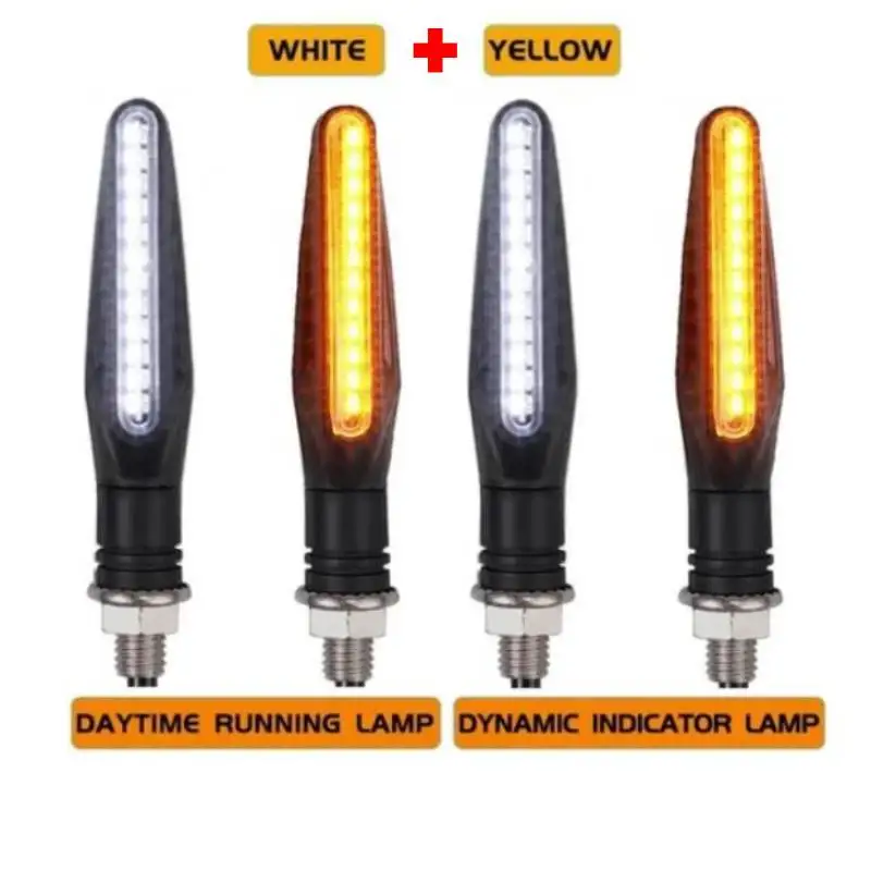 Richtingaanwijzers voor motorfietsen 12V LED multifunctionele waterdichte motorfiets knipperlichten met looplicht en remlichtaccessoires