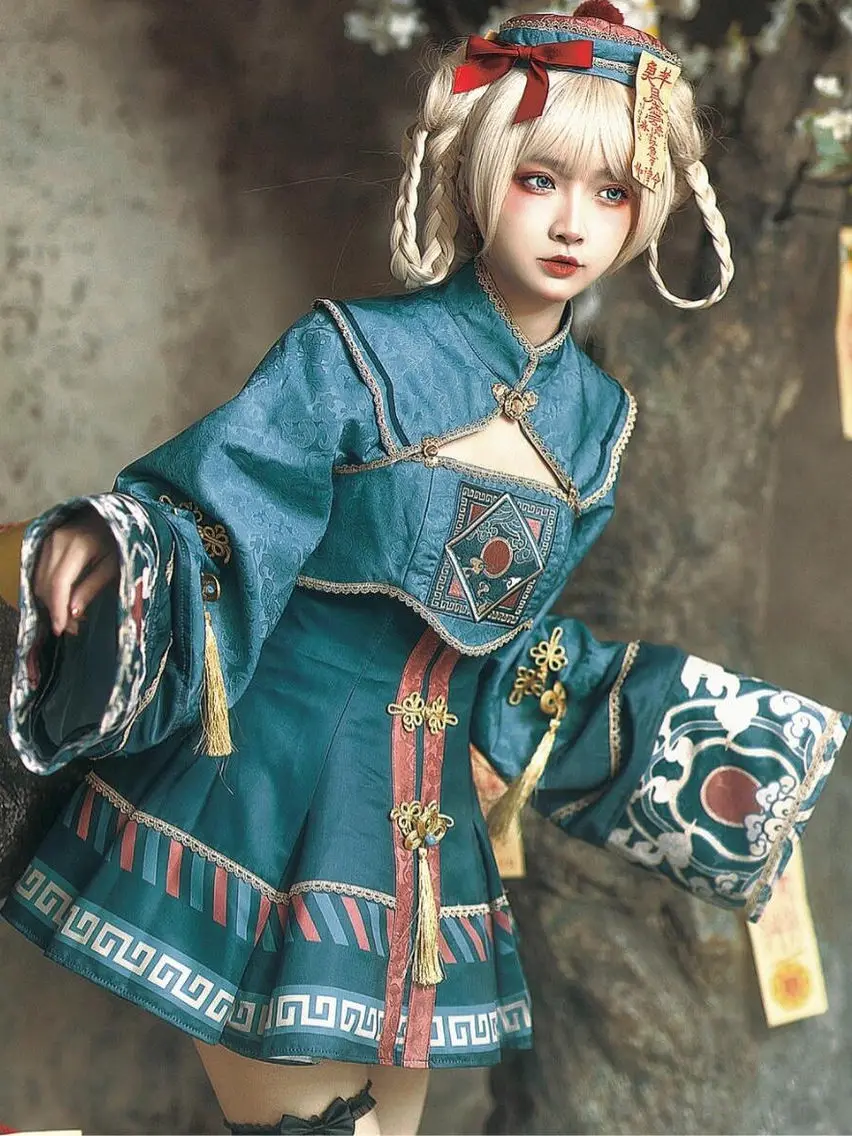 

Daily Wear loween Little Zombie Lolita Hanfu Dr Role-plang Cosplay Dr Chinese Traditional Costume Women's Faion