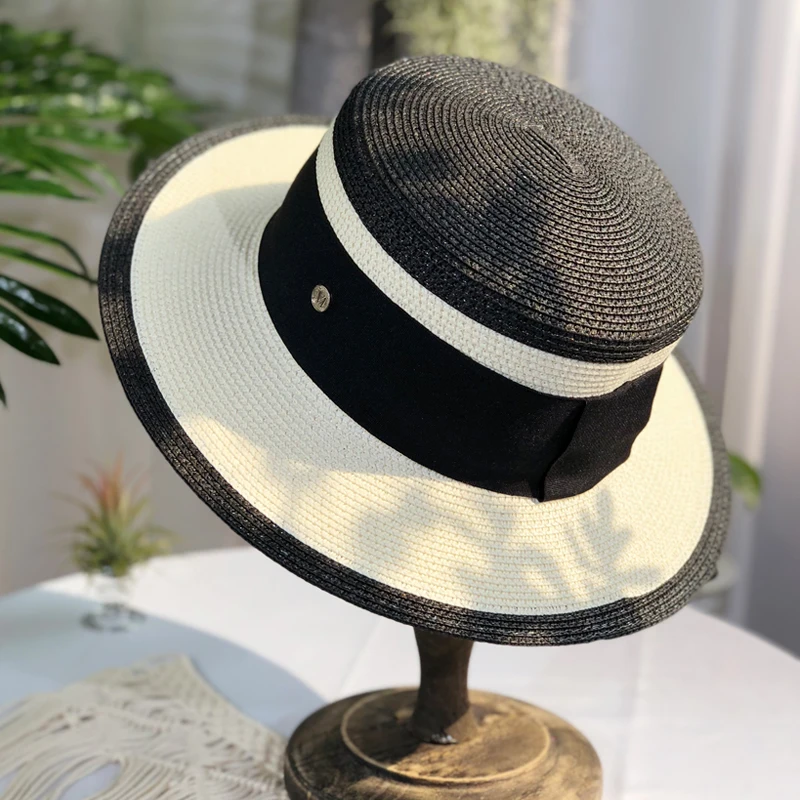 2022 Women\'s Summer Bucket Folding fashion fedora Straw Hat Panamas UV Protection Sun Visor Seaside Beach Hat Tide Summer Hats