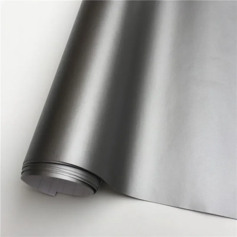 Matte Dark Grey Vinyl Film Car Wrapping Film Vehicle Wraps Foil Sheet Car Decal Bubble Free Bike Console Computer Cover Skin