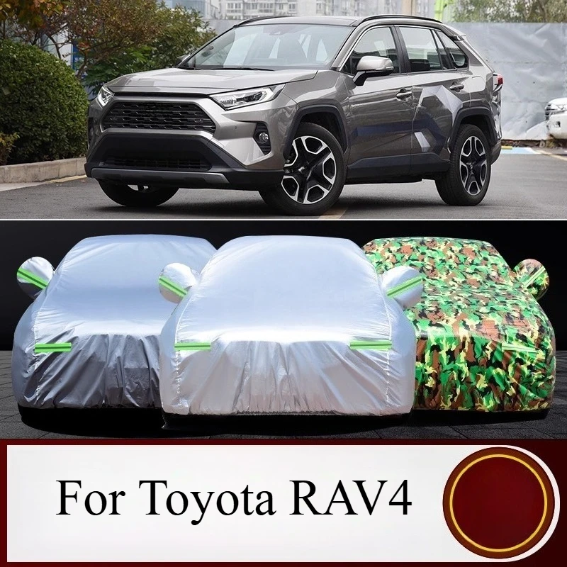 

Для Toyota RAV4 сверхмощный автомобильный чехол для защиты от солнца, непромокаемый огнестойкий солнцезащитный козырек, пыленепроницаемые аксессуары для защиты от замерзания