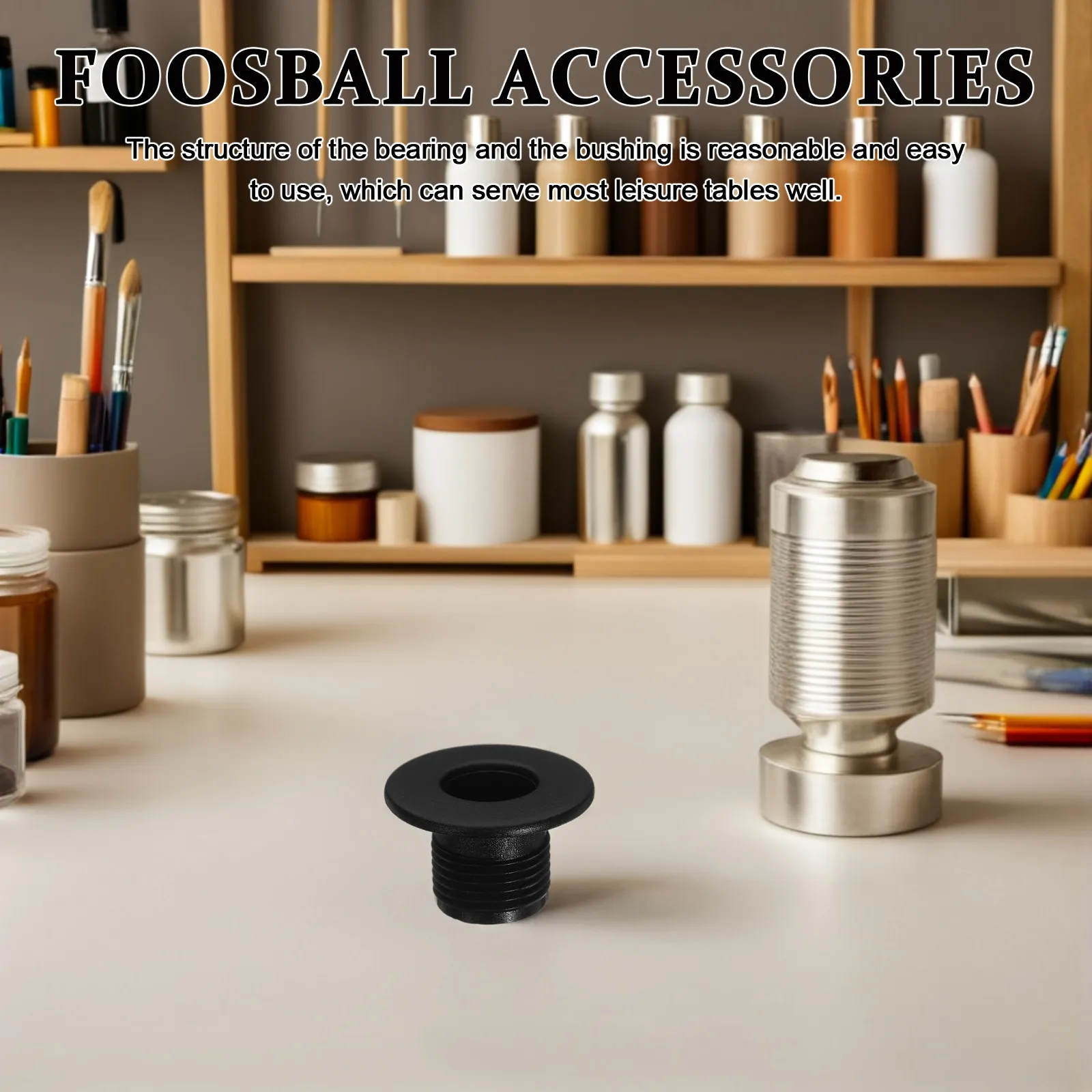 6Pairs Foosball Bushing Rods Plastic Bearing Replacement for Foosball Table Part Accessories Football Machine Party Supplies