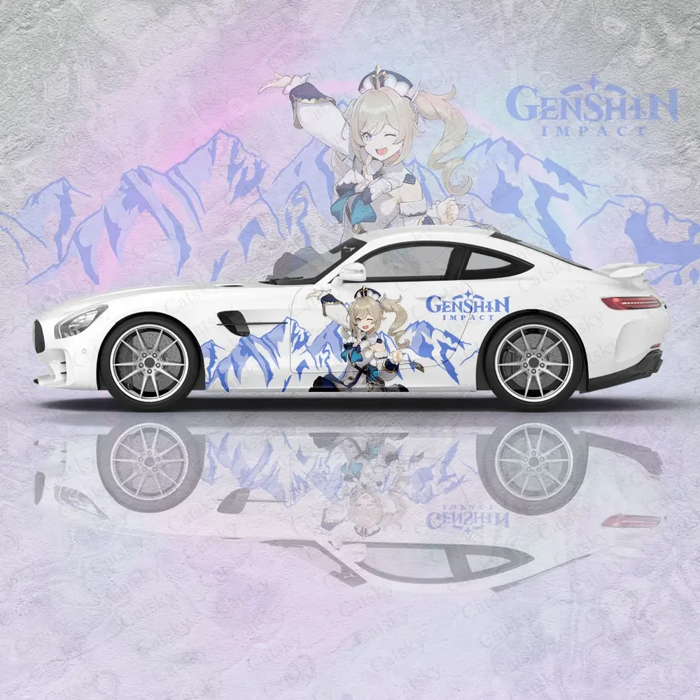 Barbara Gunnhildr Genshin Impact animal Car Decal Protective Film Vinyl Racing Side Graphics Wrap Spray Paint auto Stickers