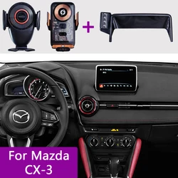 Car Phone Holder For Mazda CX-3 CX3 Sport DK 2016 2017 2018-2021 2022 Infotainment Screen Fixed Bracket Wireless Charging Stand