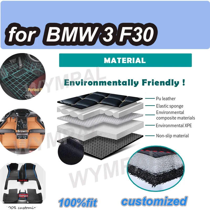 

РОСКОШНЫЕ автомобильные коврики для BMW 3 F30 325i 330i 320i 318i Пять дверей 2013 2014 15 16 17 18 19 Подушечки для ног Ковровое покрытие Интерьер