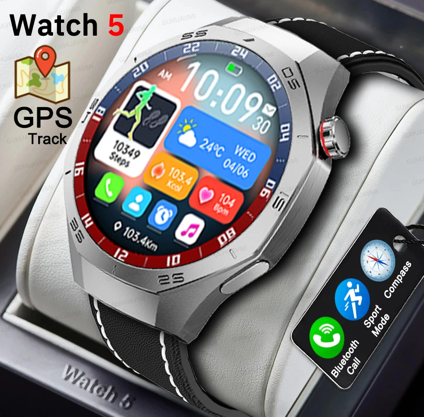 

Смарт-часы 2026 Military-Grade Sport GPS для мужчин с HD AMOLED-дисплеем 1,52 дюйма, измерением пульса, Bluetooth-звонками, NFC, водонепроницаемостью IP68, для фитнеса