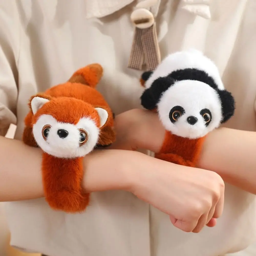 

Переверните в Highland Dog Slap Bracelet Series Turn into Raccoon Wrist Style Плюшевая кукла Slap Браслет Милая кукла Мягкая