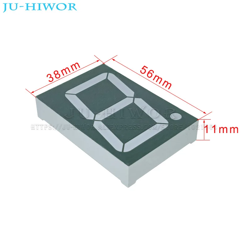 10pcs 1.8 인치 10 핀 1 자리 비트 7 세그먼트 블루 LED 디지털 디스플레이 Digitron 18101AB 18101BB 일반적인 양극 음극 C-C C-A