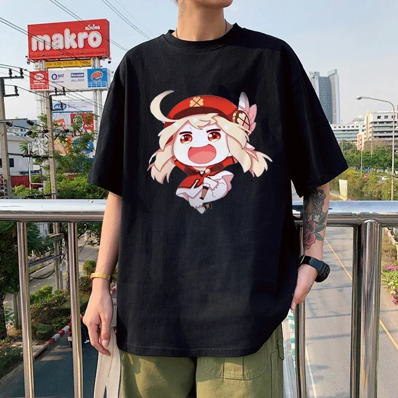 

Genshin Impact Women T-shirt Harajuku Aesthetics Hu Tao Kawaii Cartoon Short Sleeve Tee Shirt Casual 2024 Summer Y2k Clothes Top