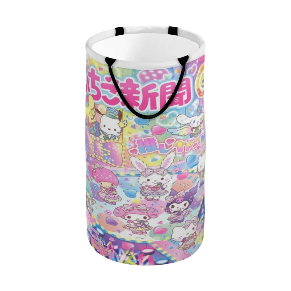 

Large Capacity Laundry Basket Cute Anime Sanrio Hello Kitty Kawaii Fabric Laundry Moving Folding Dirty Laundry Basket