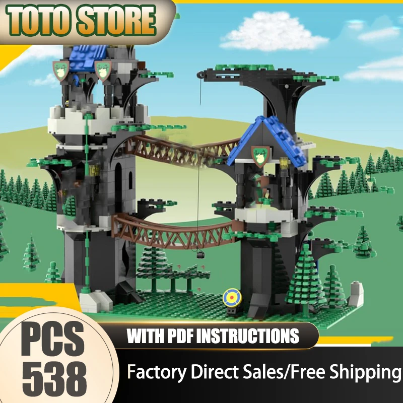 

Castle Model Moc Building Block Modular Tree House Treasure Trove Model Technology Brick Assembly Toy Construction Holiday Gifts