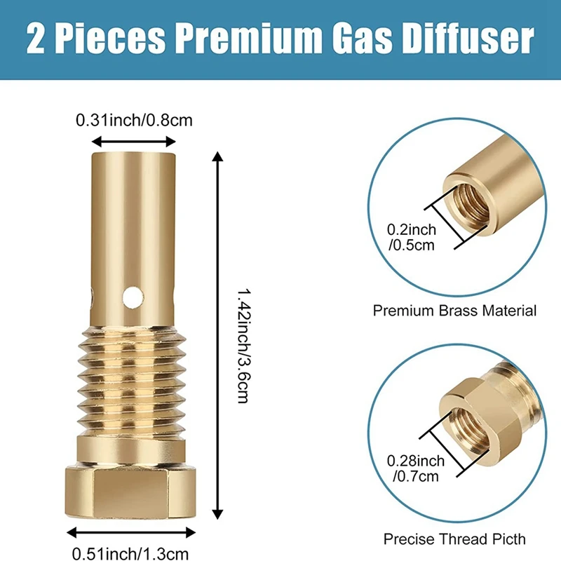 Kit d'embouts de buse sans gaz Flux Core, K3493-1 de contact et diffuseurs de gaz avec Century FC90/80GL Titanium, 16 pièces