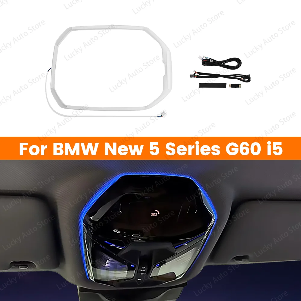 

11 Color LED Light Ambient Light Front Reading For BMW New 5 Series G60 i5 Car Lnterior Modification Decorative Light Frame
