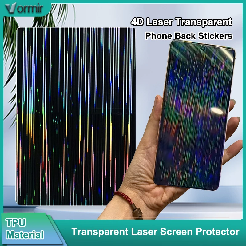 

Vormir 10pcs 4D laser Transparent Design Screen Protector Phone Sticker Hydrogel Films Back Skins for Plotter Cutting Machine