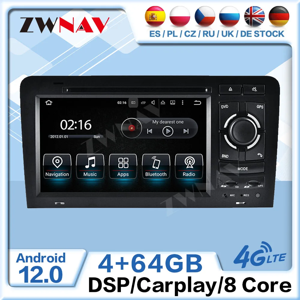 

Магнитола на Android для Audi A3 2003 2004 2005 2006 2007 2008 2009 2010 2011 2 Din GPS автомобильный мультимедийный плеер