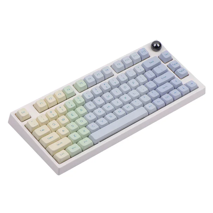 Epomaker-Clavier de jeu mécanique filaire TH80 Pro 75% RVB, échangeable à chaud, 2.4 mesurz, Bluetooth 5.0
