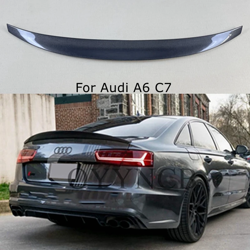 

HK Style For Audi A6 C7 Spoiler Carbon Fiber / Forged Carbon Rear Spoiler Trunk Wing 2012 2013 2014 2015 2016