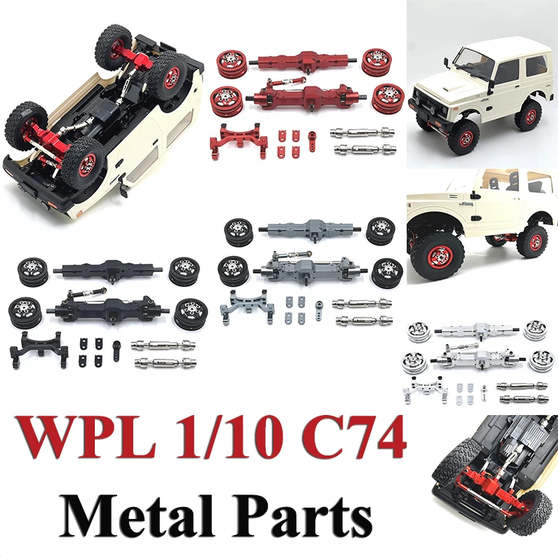 WPL 1/10 C74 RC Auto Ersatzteile Metall Upgrade Achse Lenkgetriebe Sitz Radnabe Antriebswelle