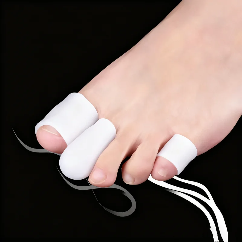 2pcs Toe Separators Pedicure Finger Toe Protector Silicone Gel Cover Cap Pain Relief Preventing Blisters Corns Nail Tools