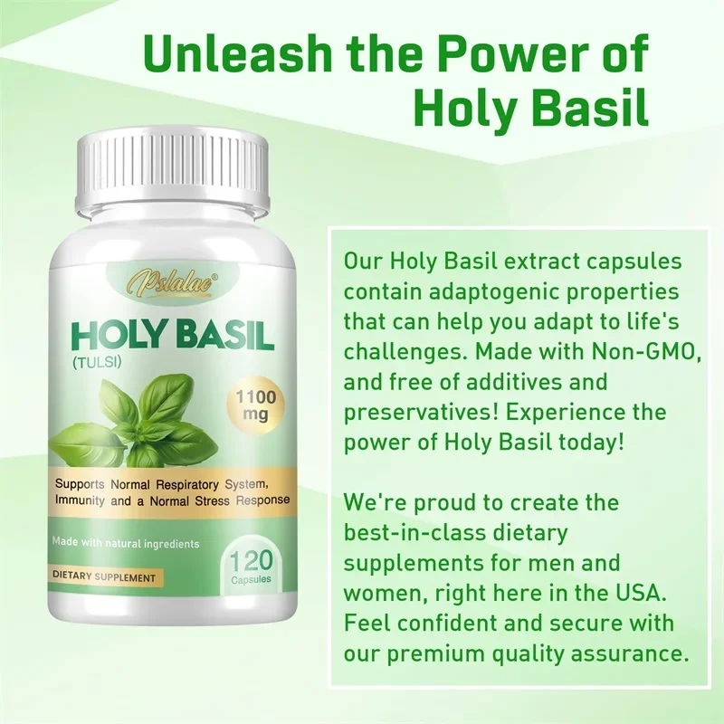 Holy Basil - Stress Support Emotional Well-Being, Antioxidant, Immune Support, Non-GMO