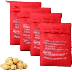 Microwave Potato Bag Reusable Express Microwave Potato Cooker Bag Baked Potato Cooker Perfect Potatoes 4 Minutes Red Baked Pouch