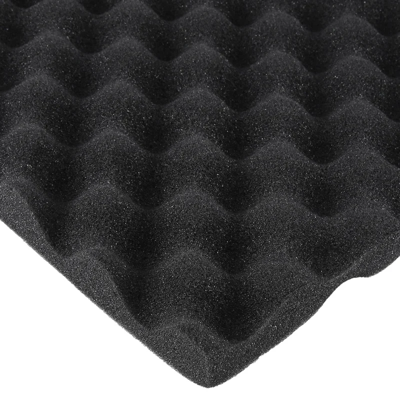 12 Pack Egg Crate Soundproof Foam Panels 1.2Inch X 20Inch X 20Inch Acoustic Foam Fit For Home & Pro Studios Black