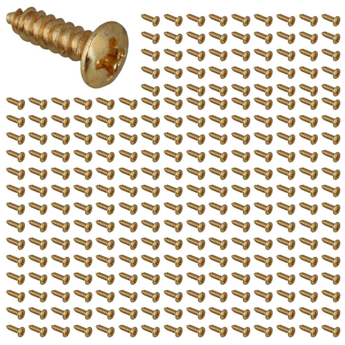 A71P 300x Guitar Bass Screws Parts for Scratchplates Pickguard, Gold