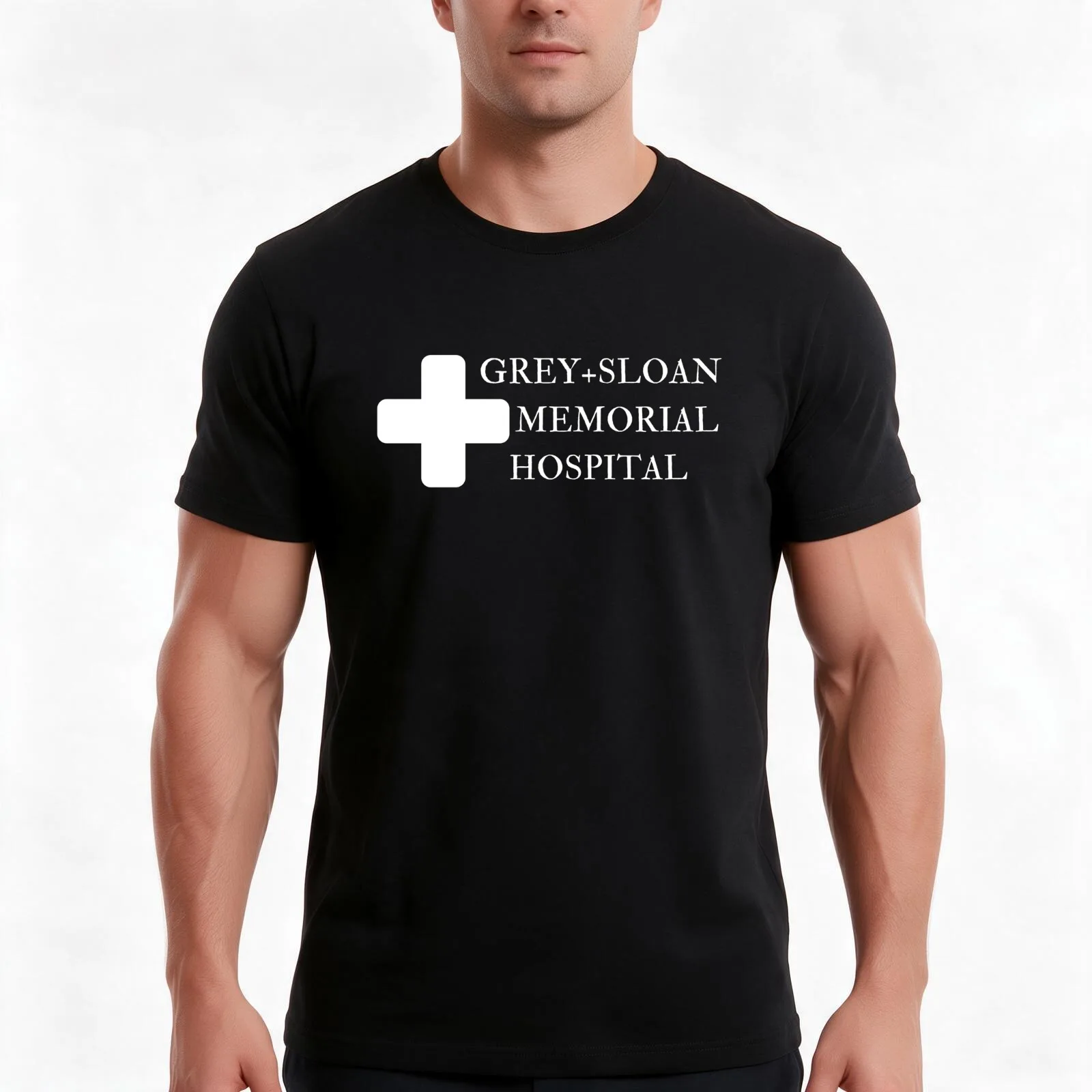 Greys Anatomy Grey+Sloan Memorial Hospital T-Shirt Summer Casual Cotton Tee Oversized Streetwear Tops Vintage Graphic Print