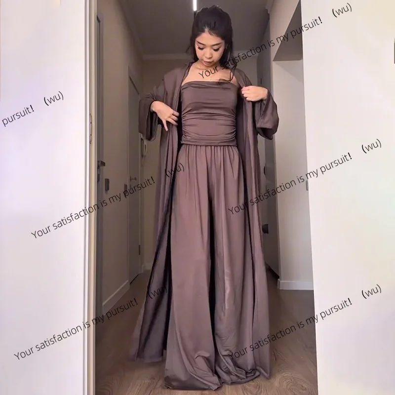 

25. европейская и американская женская одежда, новое однотонное пальто с длинными рукавами, топ-топ, комплект с длинной юбкой