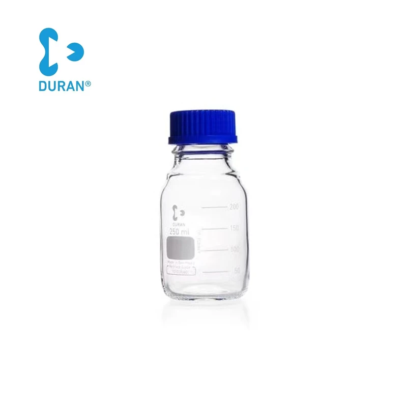 Duran/Schott Multipurpose Lab Glass Blue Cap Reagent Bottle High Borosilicate 3.3 Glass Chemical Resistance Sturdy Durable