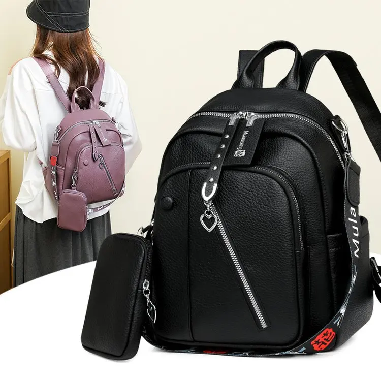 

Faionable Leather Bapa Simple Travel Women's Bag 2025 New Sle Casual mat Women's oulder Bag Retro Travel Bac...