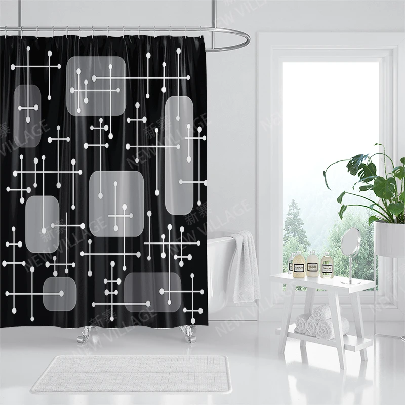 Waterproof fabric shower curtains Bathroom curtain accessories 180x200 Bath curtain for shower 240*284 nordic boho decoration